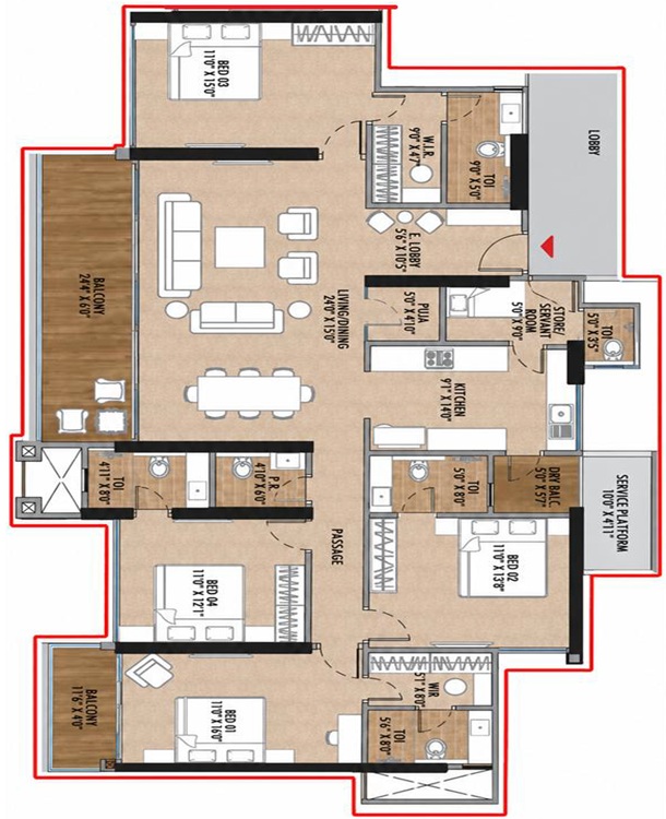 Excellaa Polaris Ultra Luxury 4bhk, 4.5bhk flats in Bavdhan Pune