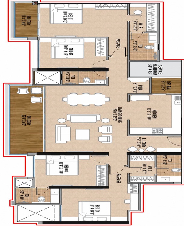 Excellaa Polaris Ultra Luxury 4bhk, 4.5bhk flats in Bavdhan Pune