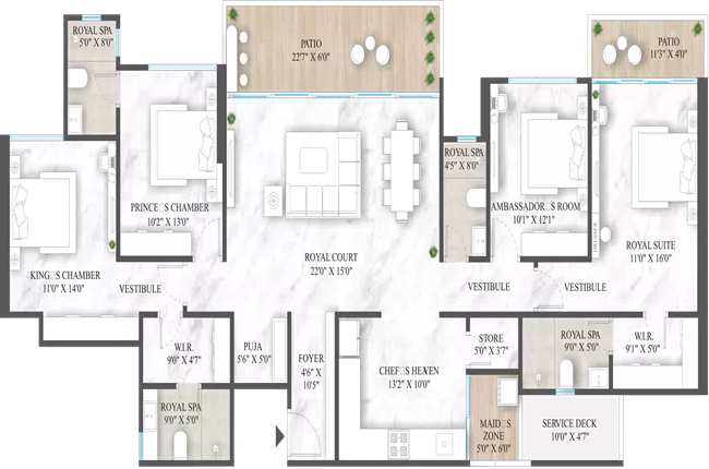 Excellaa Polaris Ultra Luxury 4bhk, 4.5bhk flats in Bavdhan Pune