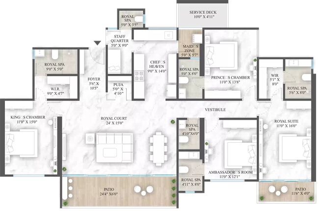 Excellaa Polaris Ultra Luxury 4bhk, 4.5bhk flats in Bavdhan Pune